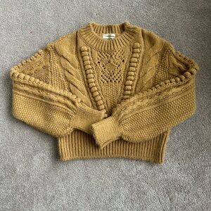 Burnt gold, classy sweater from Anthropologie